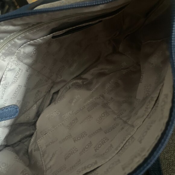 Michael Kors Navy Leather Tassel Crossbody Bag - Picture 11 of 14